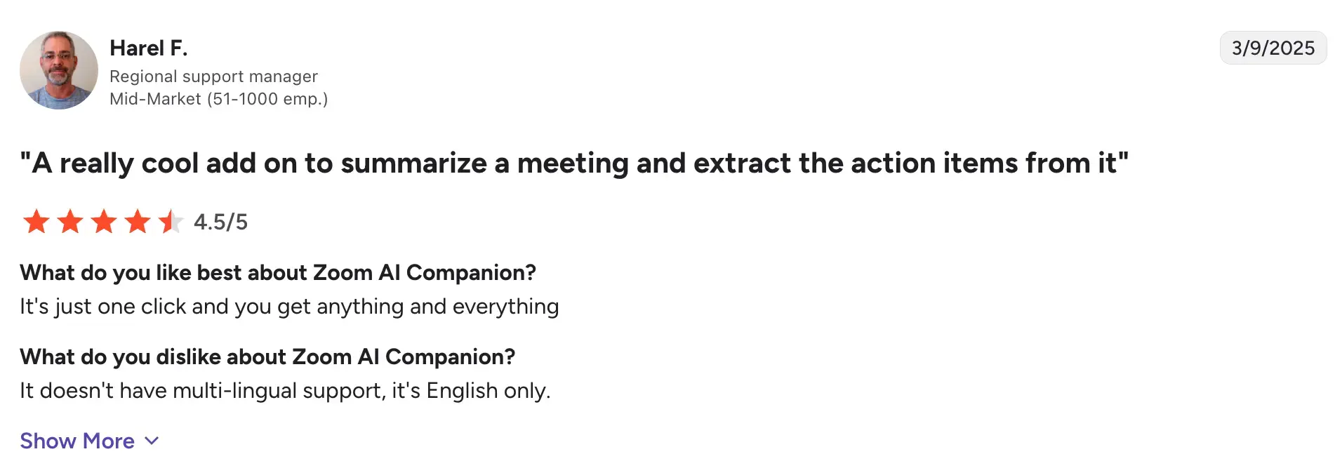 is zoom ai multi lingual